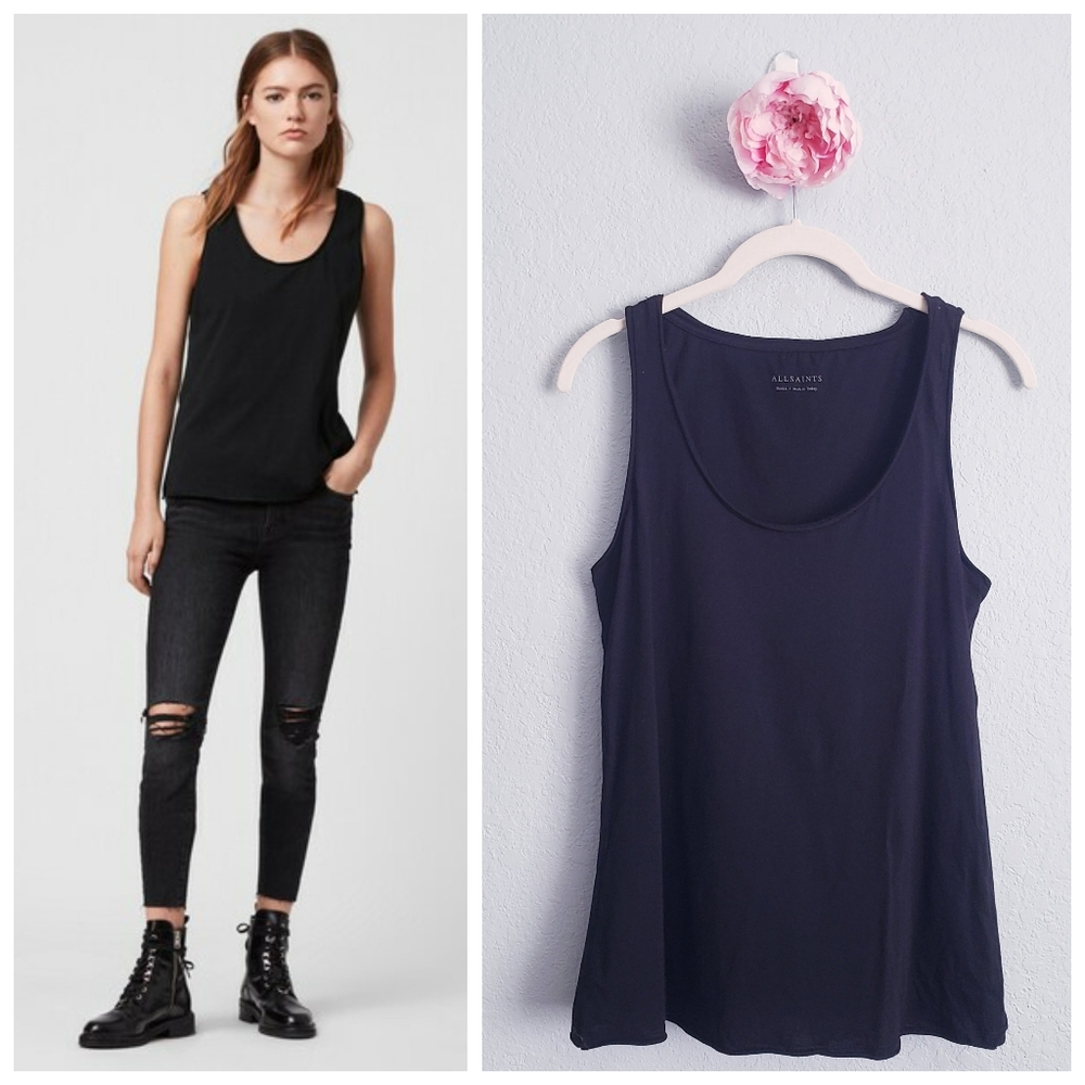 All Saints Black Emelyn Tonic Tank